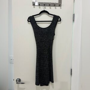 El Bloom Charcoal Knit Midi Dress